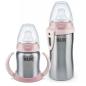 Preview: NUK Learner Cup Trinklernbecher Activ Cup SET Edelstahl 125ml+215ml rosa