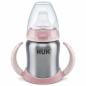 Preview: NUK Learner Cup Trinklernbecher Activ Cup SET Edelstahl 125ml+215ml rosa