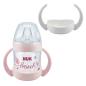 Preview: Nuk Beach Nature Sense Trinklernflasche und Tragegriffe SET 6-18 M,150 ml, girl