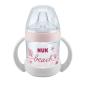 Preview: Nuk Beach Nature Sense Trinklernflasche und Tragegriffe SET 6-18 M,150 ml, girl