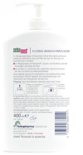 Sebamed Flüssig Waschemulsion mit Spender, 400ml 6er Pack