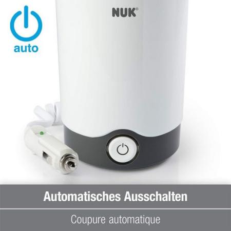 NUK Babyflaschenwärmer Thermo Express Plus schnelles und schonendes Erwärmen in nur 90 Sekunden, für zuhause und unterwegs, inkl. Autoadapter-Kabel