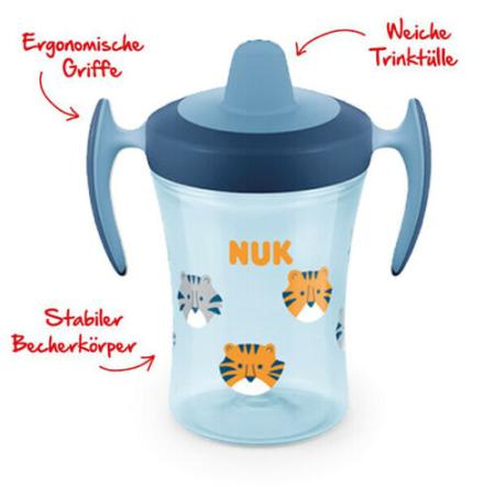 NUK TrainerCup Trinklernbecher, weiche Trinktülle, auslaufsicher, 6+ Monate