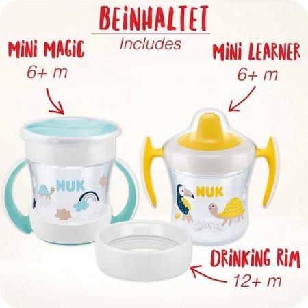 NUK Mini Cups 3-in-1-Trinklernbecherset Mini Magic Cup + Trainer Cup 10255635