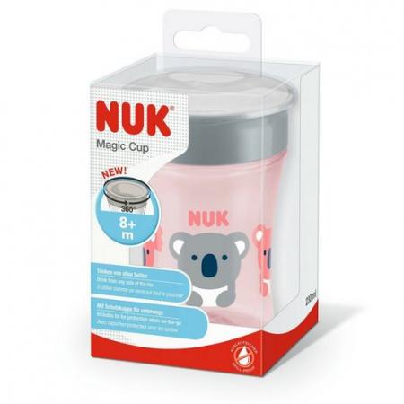 NUK 10255395 Trinklernbecher Magic Cup Koala mit Trinkrand und Deckel, 230ml