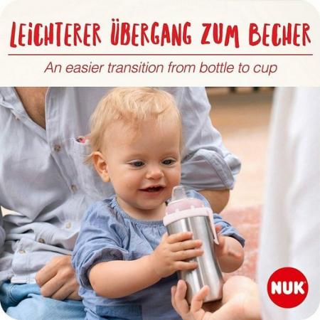 NUK Learner Cup Trinklernbecher Activ Cup SET Edelstahl 125ml+215ml blau