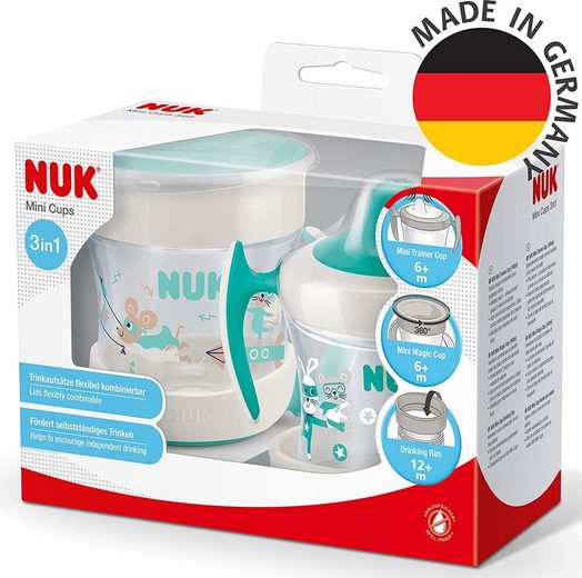 NUK 3-in-1 Mini set per imparare a bere con Trainer Cup bicchiere