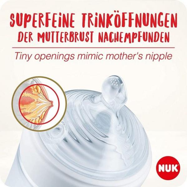 NUK Nature Sense Babyflasche Silikon-Trinksauger 150ml