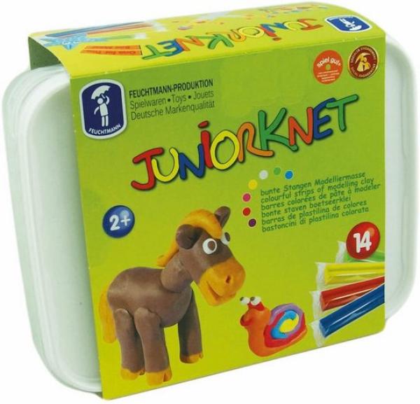 Feuchtmann 6280318 JUNiORKNET Knete Maxi Box 14 Stangen inkl.Vorratsbox 700g 2j