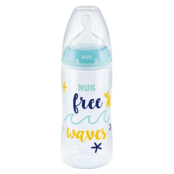 NUK First Choice Plus Babyflasche Beach Edition 300ml mit Trinksauger 6-18m