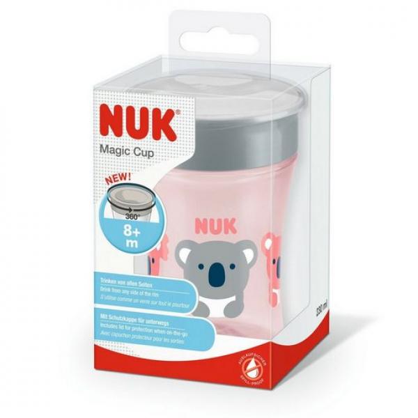 NUK 10255395 Trinklernbecher Magic Cup Koala mit Trinkrand und Deckel, 230ml