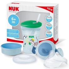 NUK 3-in-1 Trinklernset mit Schnabeltasse(6+M),Magic Cup 360° Trinklernbecher(8+M) & Action Cup Trinkflasche Kinder(12+M) 230ml